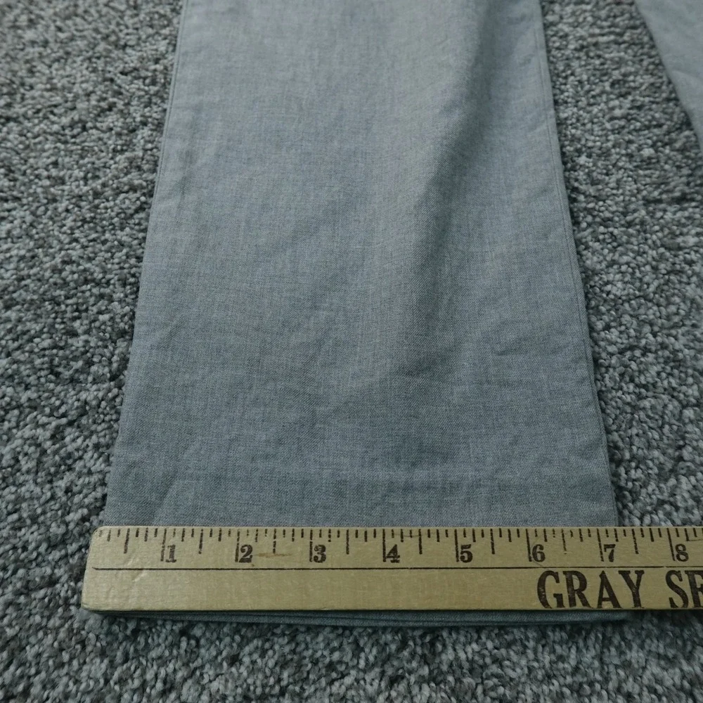 J Crew Pants Mens 33X26 Gray Bowery Slim Chino Trouser Flat Front Stretch Preppy